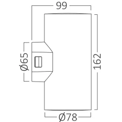 Applique extérieure VEKTA-D2 noir 2x9W 3en1 IP65