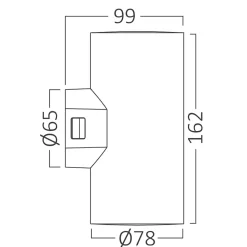 Applique extérieure VEKTA-D2 blanc 2x9W 3en1 IP65
