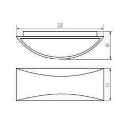 Applique façade LED 8W - Extérieur IP54 - Aluminium Graphite - 4000K