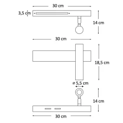 Applique laiton tête de lit liseuse droite - Lodvi - DROITE