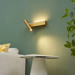 Applique laiton tête de lit liseuse gauche avec interrupteur - Lodvi - GAUCHE