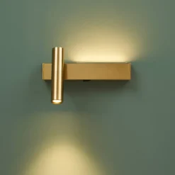 Applique laiton tête de lit liseuse gauche avec interrupteur - Lodvi - GAUCHE