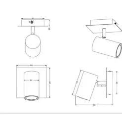 Applique Led culot GU10 noir - Trio - Marley I