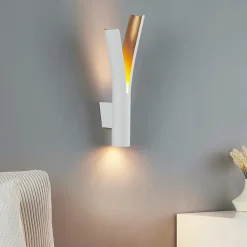 Applique LED blanche intérieur or double faisceau - Nelia