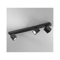 Applique led carrée noire orientable ODDY 3xGu10 Perenz
