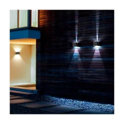 Applique LED Cubetto IP54 6,5W avec ailettes Corten orientables