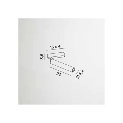 Applique LED cylindrique orientable BAMBU Bianca Perenz