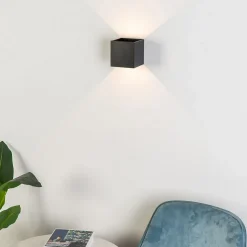 Applique LED design - noire IP54 - angle ajustable - Cubic