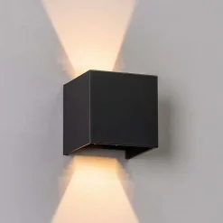 Applique LED design - noire IP54 - angle ajustable - Cubic