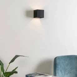 Applique LED design - noire IP54 - angle ajustable - Cubic