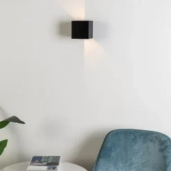 Applique LED design - noire IP54 - angle ajustable - Cubic