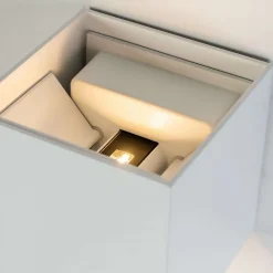 Applique LED design extérieur - blanc - angle ajustable - Cubic