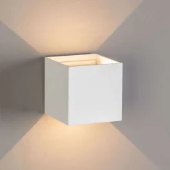 Applique LED design extérieur - blanc - angle ajustable - Cubic