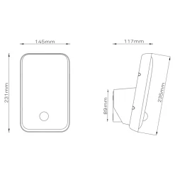Applique LED extérieure noir 15 W 1700 lm blanc neutre IP54 détecteur de mouvement, GoodHome Wendland