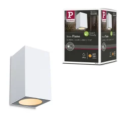 Applique LED Flame favorable aux insectes IP44 carré 58x103mm 2200K 4W 265lm 230V 75 Blanc Métal
