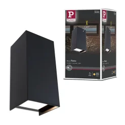 Applique LED Flame IP44 carré 102x220mm 3000K 2x5,8W 2x540lm 230V 105 Anthracite Aluminium