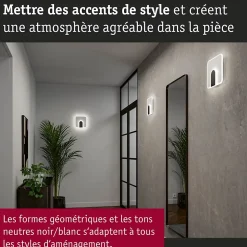 Applique LED 2Form 4000K 1520lm / 0lm 230V 12,5W / 3,6W Blanc Noir