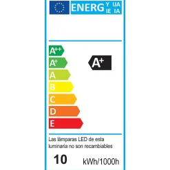 Applique LED GUE 10W, 30 cm, finition chrome brillant, 6000 K, en aluminium Kibath