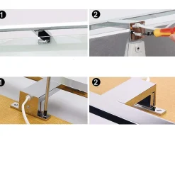 Applique LED GUE 14W, 60 cm, finition chrome brillant, 6000 K, en aluminium Kibath