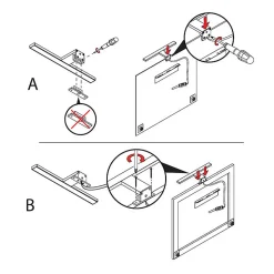 Applique LED GUE 14W, 60 cm, finition chrome brillant, 6000 K, en aluminium Kibath