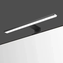 Applique LED GUE 12W, 45 cm, finition noir mat, 6000 K, en aluminium Kibath