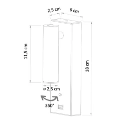 Applique LED liseuse avec port USB - Tofino
