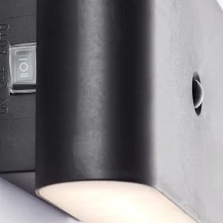 Applique LED magnétique d'extérieur à détecteur de mouvement rechargeable Xino noir IP44 330lm 3W Brilliant