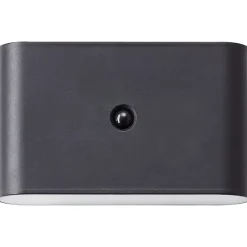 Applique LED magnétique d'extérieur à détecteur de mouvement rechargeable Xino noir IP44 330lm 3W Brilliant