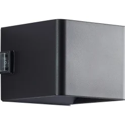 Applique LED magnétique d'extérieur à détecteur de mouvement rechargeable Iseo noir IP44 300lm 4W Brilliant