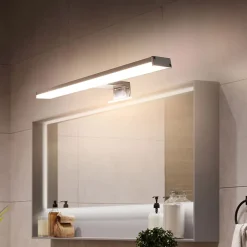 Applique LED Miroir Salle de Bain 10W IP44 Chromée Lumière Blanche Neutre 4000K Aluminium Slim 40 cm