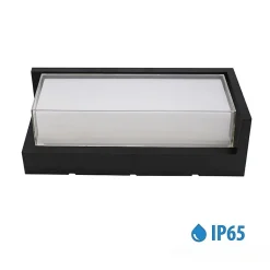 Applique LED Murale Extérieure Noire 24W Température de Lumière Variable - 3000K/4000K/6000K - SILAMP