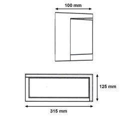 Applique LED Murale Extérieure Noire 24W Température de Lumière Variable - 3000K/4000K/6000K - SILAMP