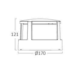 Applique LED murale ronde Braytron 15W 1450lm 3en1 Noir IP65