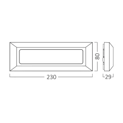 Applique LED murale Vekta-B Braytron 3W 180lm 3en1 Noir IP65