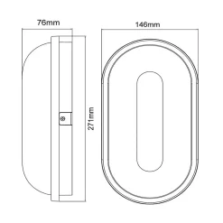 Applique LED Murale 20W Blanche Ovale IP65 (Pack de 10) - Blanc Neutre 4000K - 5500K - SILAMP