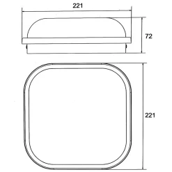 Applique LED Murale 20W Blanche Carré IP65 - Blanc Froid 6000K - 8000K - SILAMP