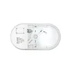 Applique LED Murale 20W Blanche Ovale IP65 (Pack de 5) - Blanc Froid 6000K - 8000K - SILAMP