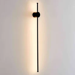 Applique LED noire minimaliste 97 cm design fin IP54 - Nikolai
