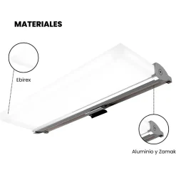 Applique LED pour miroir de salle de bain - Lumière blanche froide (5300K) - 14 x 1.2 x 30cm - Luna Model