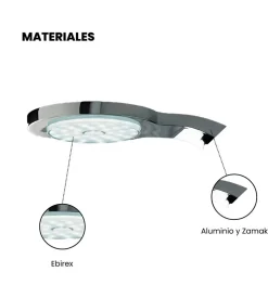 Applique LED pour miroir de salle de bain - Lumière blanche froide (5700K) - 14.7 x 2.5 x 9cm - Terra Model