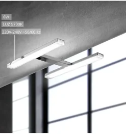 Applique LED pour miroir de salle de bain avec prise - Lumière blanche neutre (4000K) - 28cm - Pegasus Model