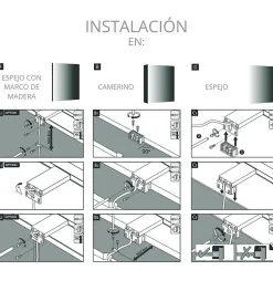 Applique LED pour miroir de salle de bain avec prise - Lumière blanche neutre (4000K) - 28cm - Pegasus Model