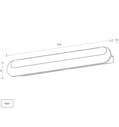 Applique LED pour miroir de salle de bain - Lumière blanche froide (5700K) - 7.9 x 7.6 x 54.5cm - Modèle Halley