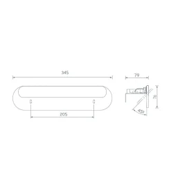 Applique LED pour miroir de salle de bain - Lumière blanche froide (5700K) - 7.9 x 7.6 x 34.5cm - Modèle Halley