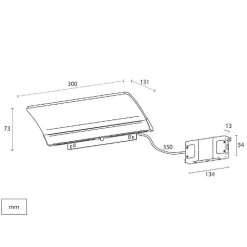 Applique LED pour miroir de salle de bain - Lumière blanche froide (5700K) - 12.9 x 7.3 x 30cm - Modèle Apollo