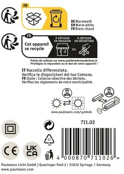 Applique LED Serra USB C 2700K 520lm / 180lm 230V 5,5W / 2,6W gradable Blanc dépoli Noir mat