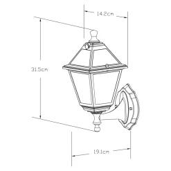 Applique LED solaire extérieur noire 500 lm IP44 détecteur de mouvement, GoodHome Varennes