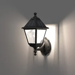 Applique LED solaire extérieur noire 500 lm IP44 détecteur de mouvement, GoodHome Varennes