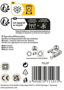 Applique LED 3-Step-Dim Jerik USB C 3000K 160lm 230V 2,4W gradable Noir mat