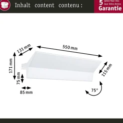Applique LED 3-Step-Dim Stine 2700K 970lm / 0lm 230V 13W / 4W gradable Blanc dépoli